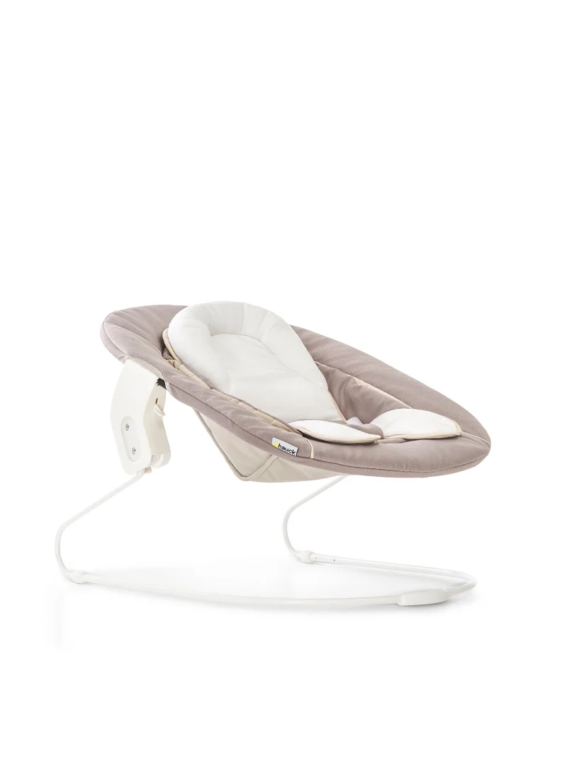هوك Alpha+ 2 In 1 Bouncer And Baby Rocker, Stretch Beige From Birth, Newborn Set, Compatible With Alpha Highchair
