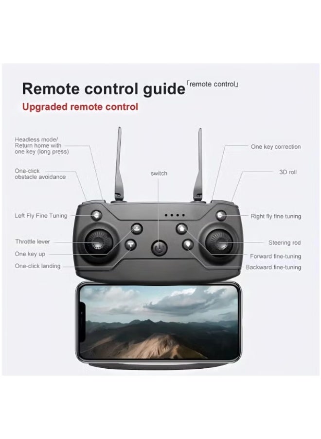 E99 Foldable Drone with 8K Dual HD Camera – RC Quadcopter for Beginners, Travel, and Aerial Photography | Smart Obstacle Avoidance, Altitude Hold, One-Key Return, App Control, Multicolor - Image 3