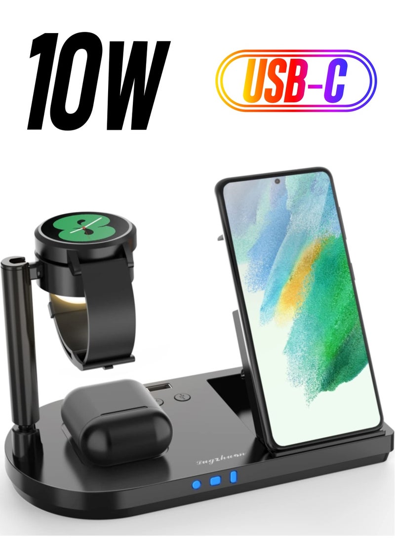 general Wireless Charger for Samsung Charging Station, 3 in 1 Android Phone Trio Multiple Devices Charger for Galaxy S22 Ultra/S21/Z Flip/Fold 4/Buds, Charger for Galaxy Watch 5 Pro/4/3(Samsung Watch Only) - Image 1