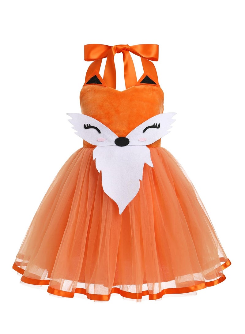 SOLARAE Fox Costume, Fox Set Headband Tail Ears Bow Ties, Fox Costume for Party, Made of Polyester and Artificial Fur, Non-toxic and Odorless, Suitable for Kids Birthday Party (3PCS) - Image 4