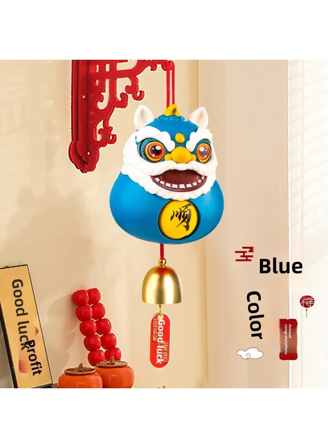 Panda Changeable Face TV Drama Doll Toy Cultural Artifacts Handheld Stress Relief Miniature Models Home Decorations-Color:Lion Awakening And Bell With Variable Characters - Blue Box - Image 1