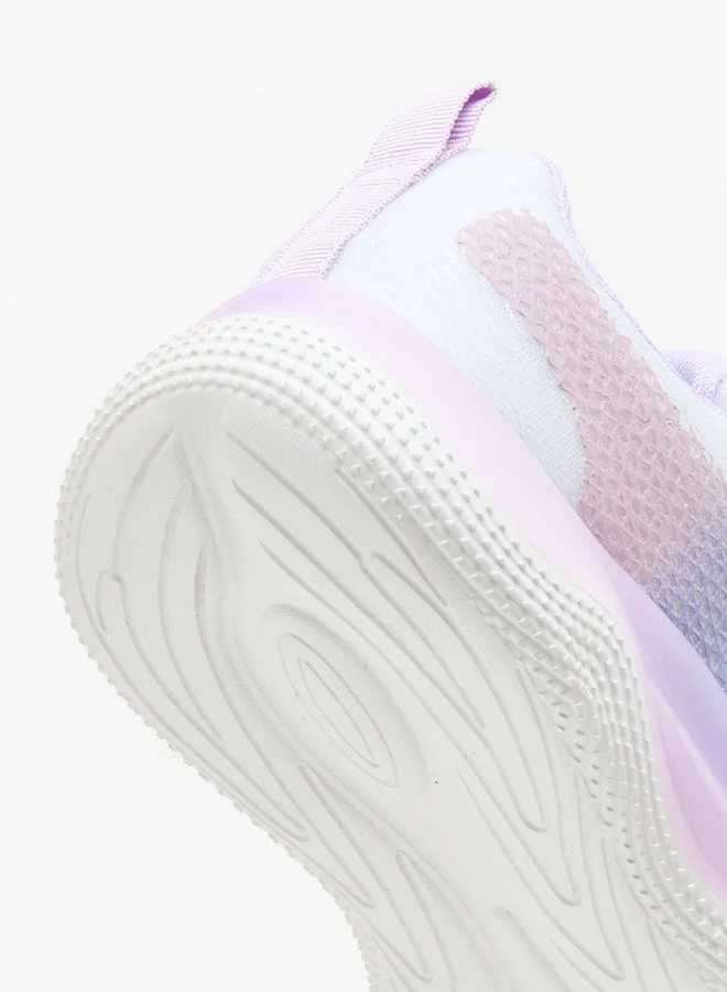 Kappa Girls' Logo Print Sports Shoes with Hook and Loop Closure