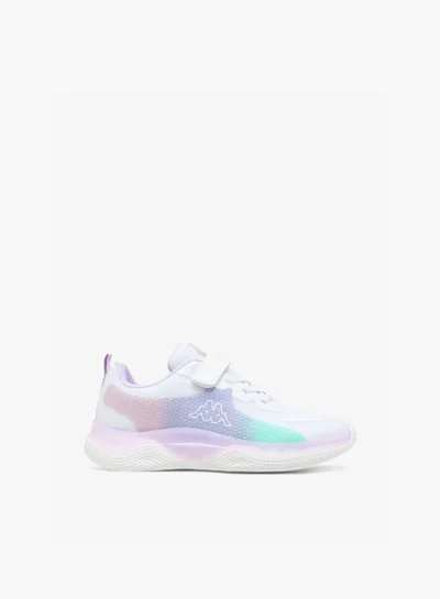 Kappa Girls' Logo Print Sports Shoes with Hook and Loop Closure