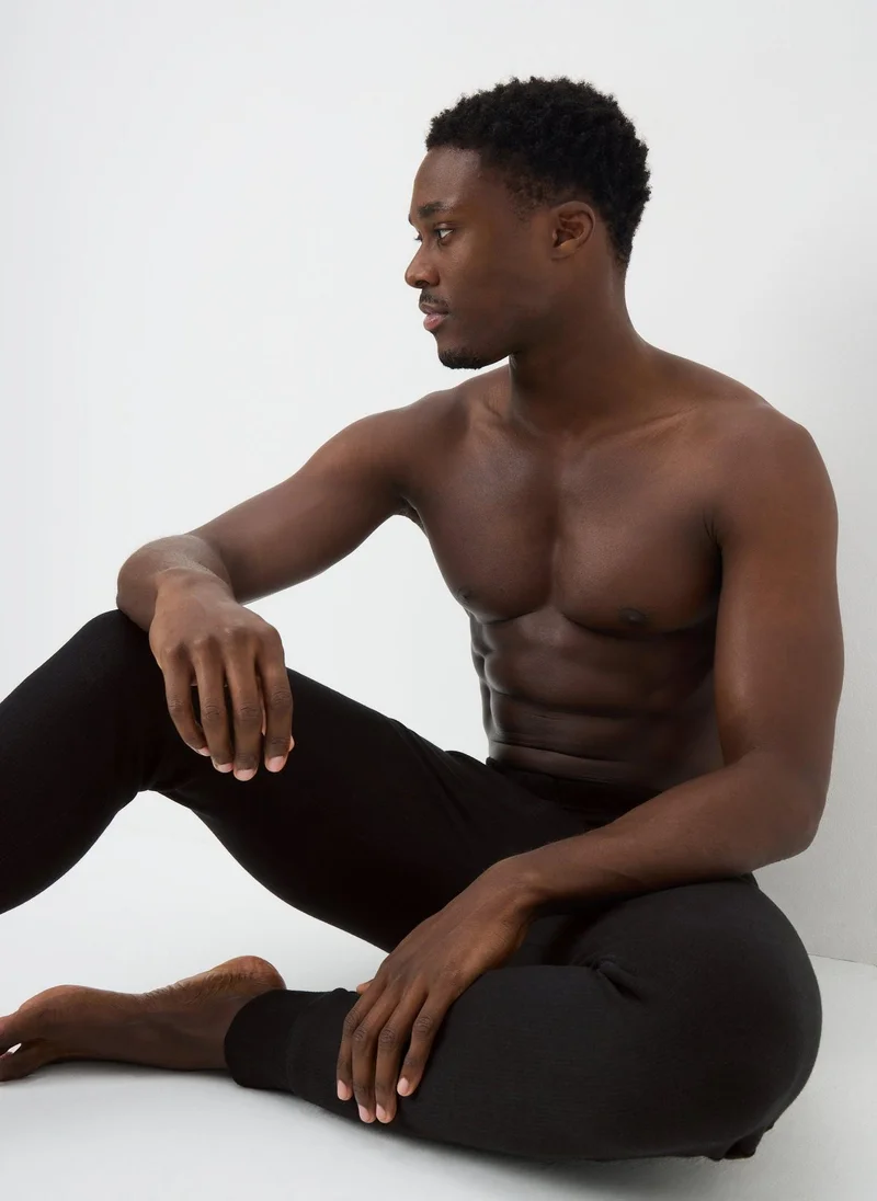 Matalan Black Thermal Long John Bottoms