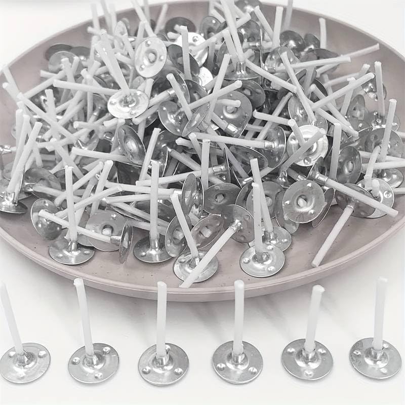 iKalaa Tealight Candle Mold Star Shape I Tea Light Polycarbonate | Plastic | Empty Mold 50 pc Star I 50 pc 1.5 inch Wick for Candle Making - Image 2