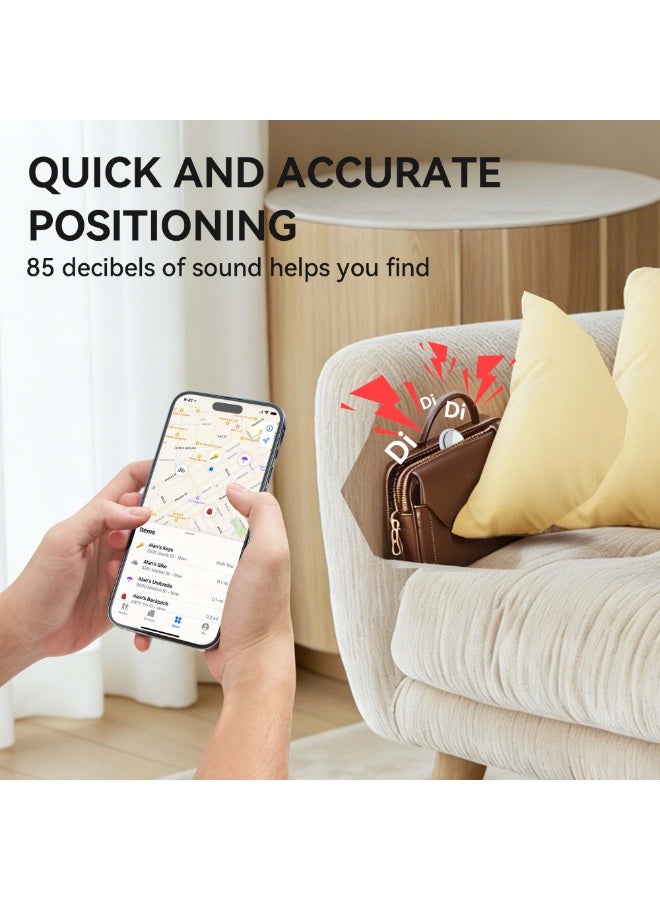 فو ميالتكنولوجيا المحدودة علامات تتبع تعمل مع خاصية البحث (Find My) من أبل (لـ iOS فقط)، قابلة للاستبدال لمدة عام، بوابات ذكية للعثور على المفاتيح والأمتعة والحقائب وما إلى ذلك. - Image 4