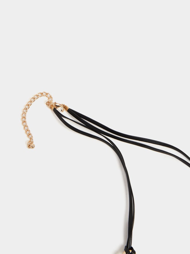 Styli Styli Chain Trim Faux Gemstone Pendant Necklace  - Image 4