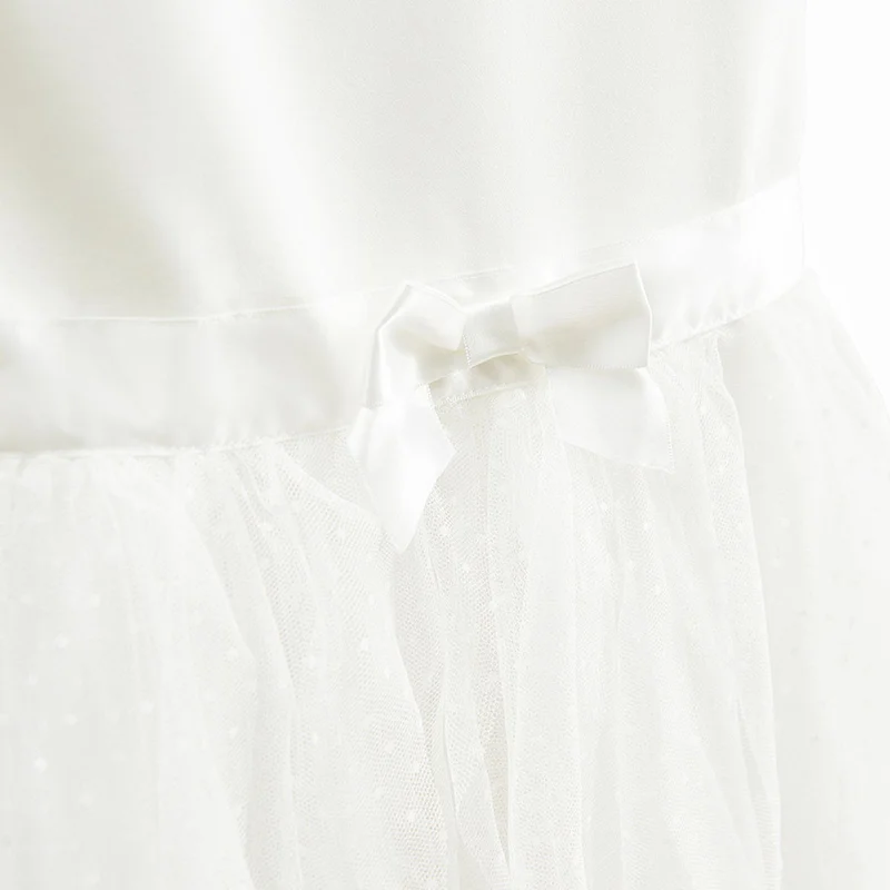 Cool Club WHITE POLYESTER, COTTON, ELASTANE DRESS N/S