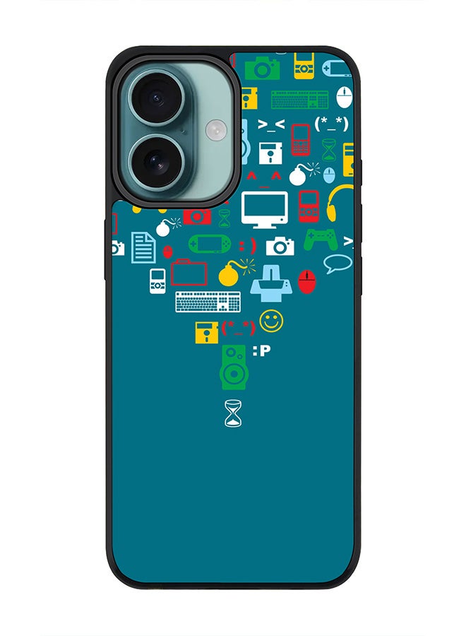 Stylizedd For iPhone 16 Case [Compatible with MagSafe] Slim Magnetic cover Phone Case iPhone 16 -Convergence (Green) - Image 1