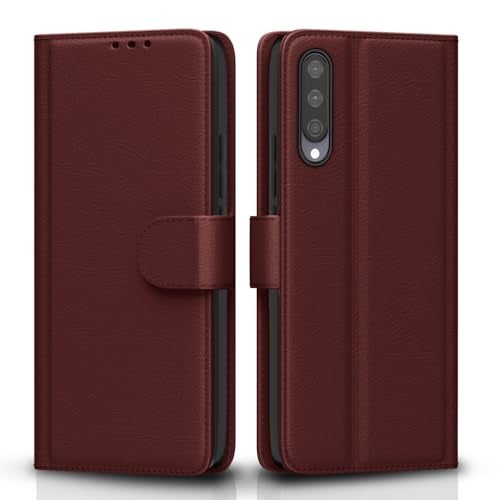 Pikkme Mi A3 Flip Case Leather Finish | Inside TPU with Card Pockets | Wallet Stand and Shock Proof | Magnetic Closing | Complete Protection Flip Cover for Mi A3 (Brown) - Image 1