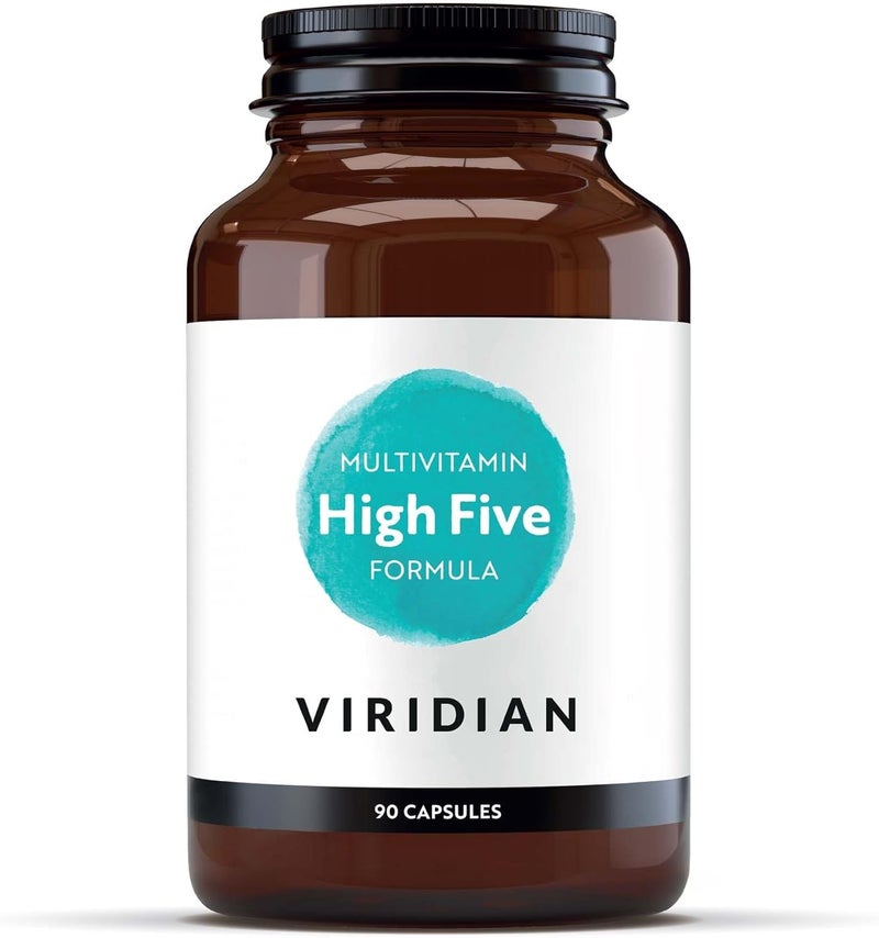 Viridian High Five Multivitamin Formula 90 Veg Caps Support Energy Vitality with 23 Essential Nutrients Including Vitamin B5 Formulated by Nutritionists No Artificial Additives Vegan - Image 1