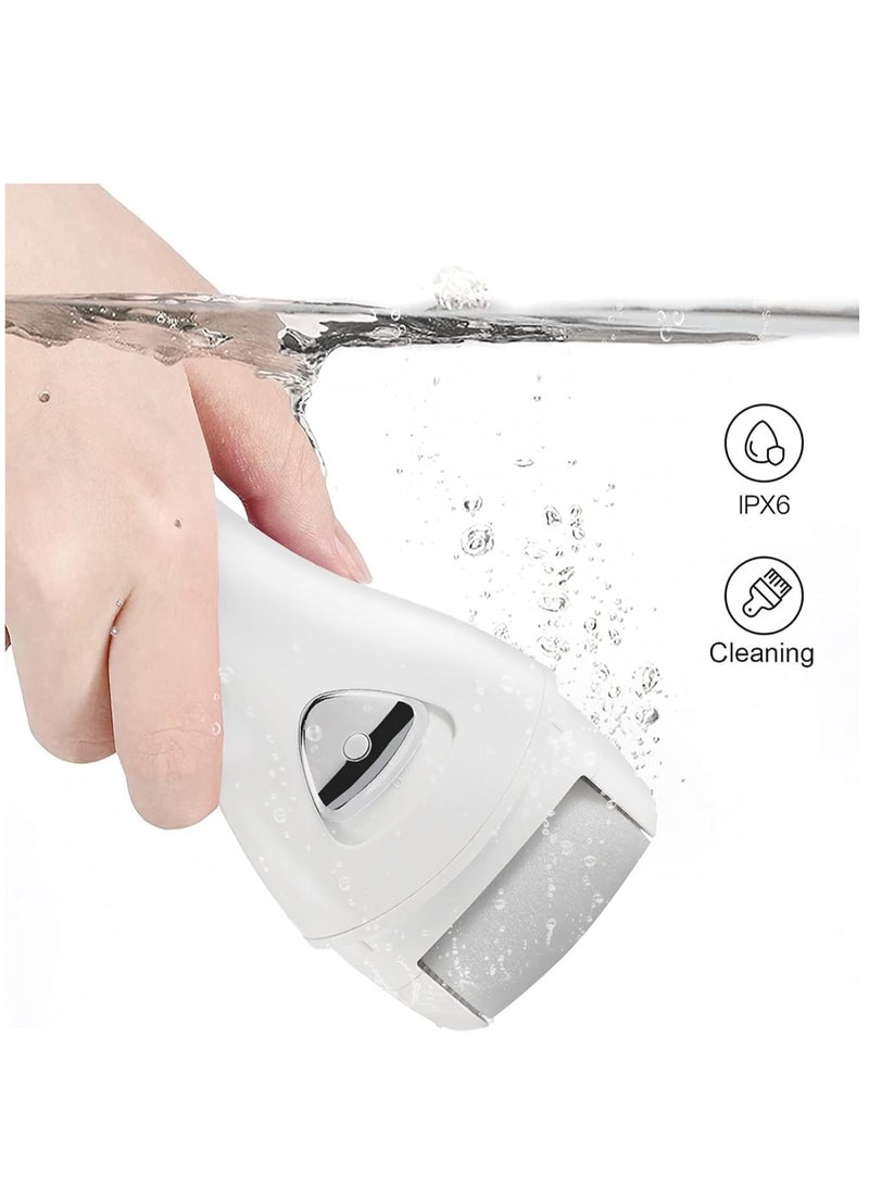 pritech Electric Hard Skin Remover Foot Callus Remover Electric Foot File Rechargeable Dead Skin Remover for Feet Electric Pedicure Kit Proffessinal Feet Care with 3 Roller Heads 1 Cleaning Brush USB Cord - Image 2