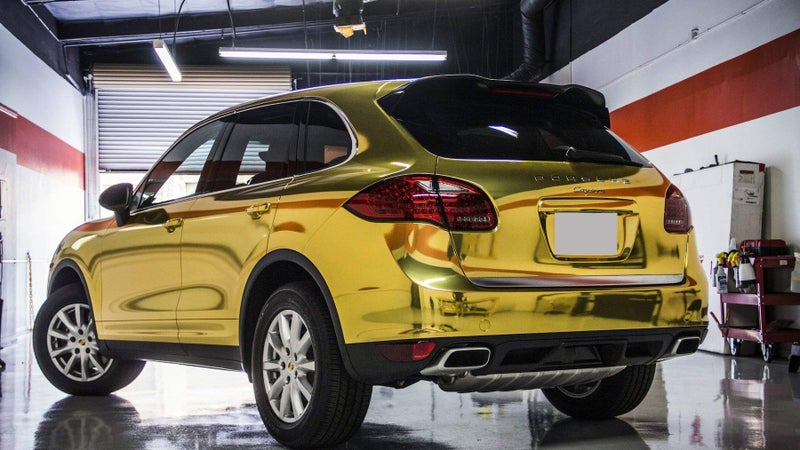 Raushik 3D Chrome Mirror Golden Vinyl Wrap Adhesive Car Sticker Decal Film, 12x48 Inch Roll - Image 3