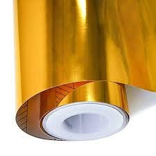 Raushik 3D Chrome Mirror Golden Vinyl Wrap Adhesive Car Sticker Decal Film, 12x48 Inch Roll - Image 5