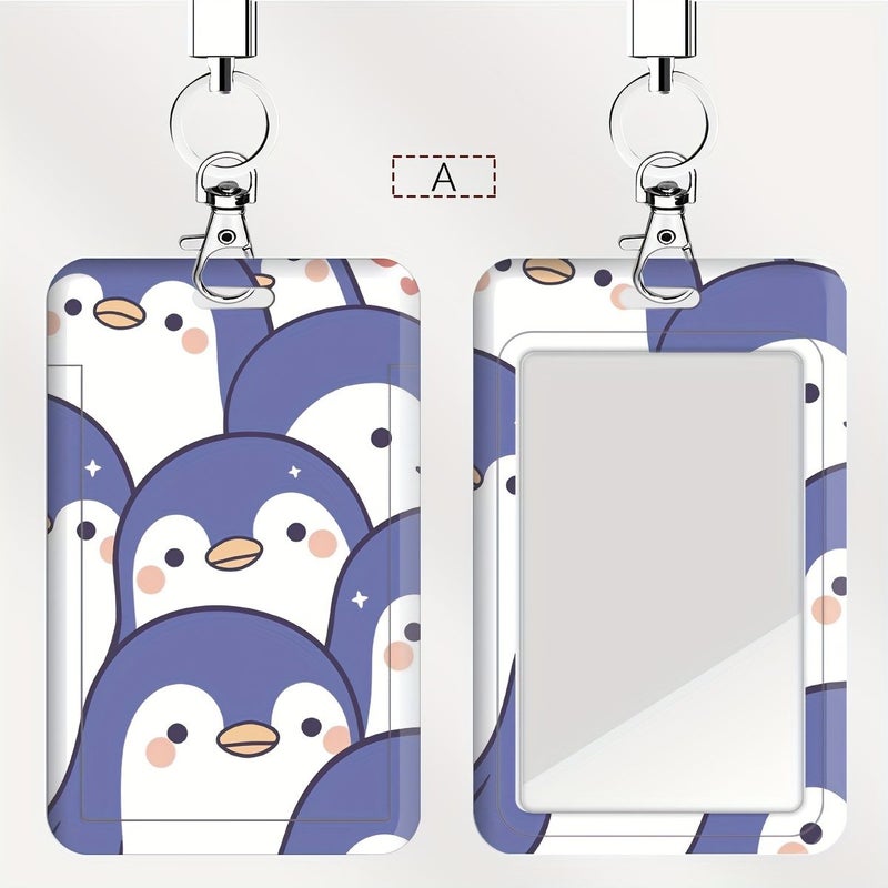 2D Cute Penguin Nurse Doctor Badge Card Holder With Lanyard For Hospital Campus ID Card Style D - Image 5