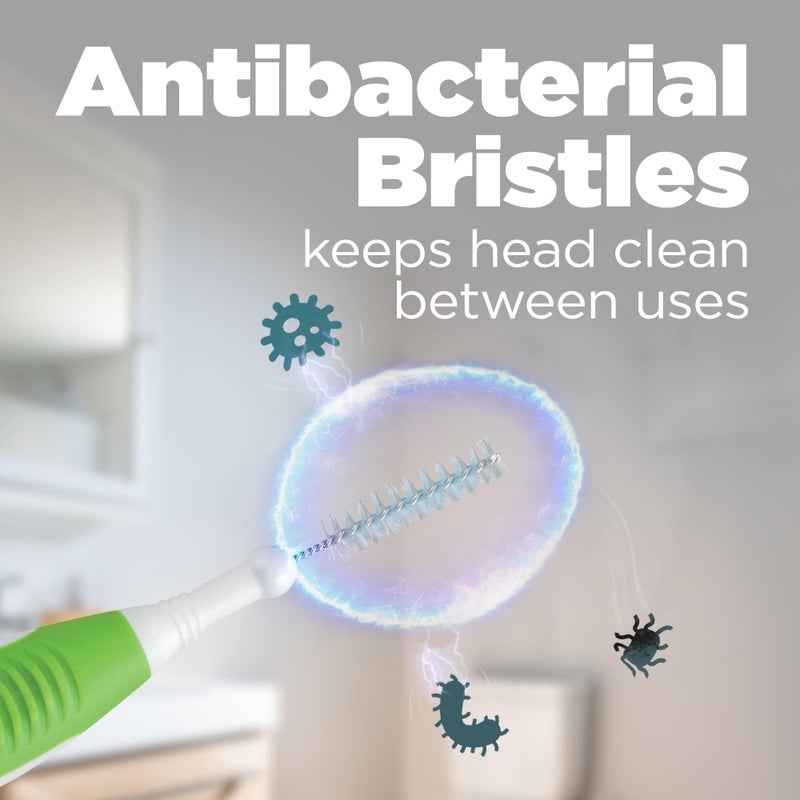 GUM Proxabrush Go-Betweens - Tight - Interdental Brushes - Soft Bristled Dental Picks for Plaque Removal Health - Safe for Braces & Dental Devices, 10ct (6pk) - Image 3