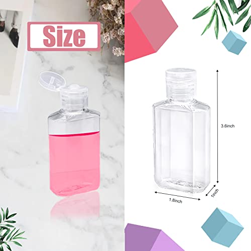 Panxxsen 40 Pack 2 Oz Plastic Refillable Bottles with Flip Cap, Travel Size Bottles, Reusable Containers for Business Trip, Outdoor Camping - Image 2