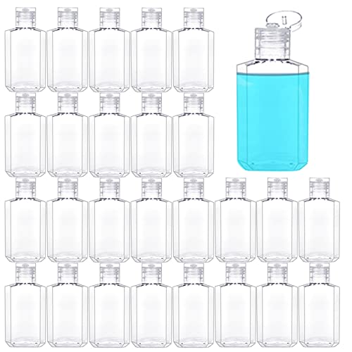 Panxxsen 40 Pack 2 Oz Plastic Refillable Bottles with Flip Cap, Travel Size Bottles, Reusable Containers for Business Trip, Outdoor Camping - Image 1