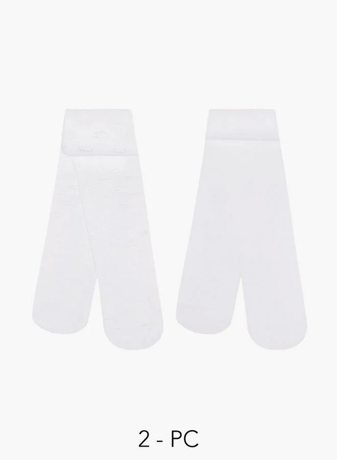 فلورا بيلا من شو إكسبرس طقم جوارب نسائية بخصر مطاطي - قطعتان