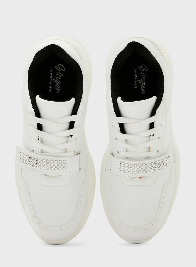 Ginger Diamante Strap Chunky Sneaker