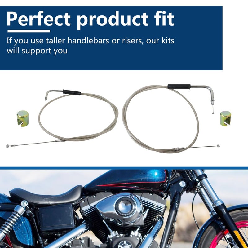 Balanced weight Throttle Cable with Idle Cable Kit Fit for 1996-2003 Sportster 1100/1200 XLH1100 / XLH1200,for #56884-07 5634301 5634396 5635696A 5642106 5643298 56885-07 5634201 5634296 Daily repeated use trusted quality Classic design alternatives Multi-use upgraded craftsmanship KSA market popular practical build Individual group scene compatible Home & professional compatible Rack friendly Low wear optimized build Global light sturdy raw material In-Kingdom stored commodity Simple multi-feature universal build Globally engineered build Elegant upgraded practical design Storage transit efficiency build Flexible usage build Flexible purchase choices Fast & slow shipment compatible User tested optimized build Transparent body Local & cross border ship compatible Well-engineered versatile build Mountain region eligible ship Nationwide delivery Strategic warehouse site - Image 2