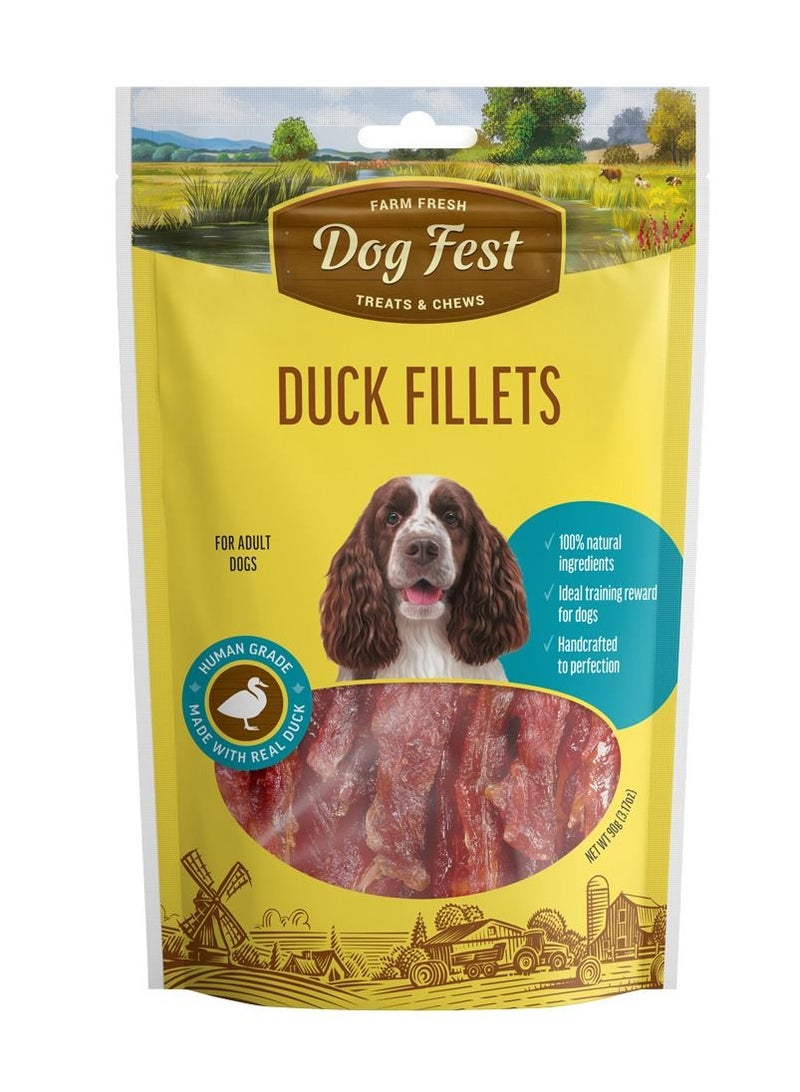 Dog Fest شرائح البط كعك للكلاب البالغة - 90 جرام - Image 1