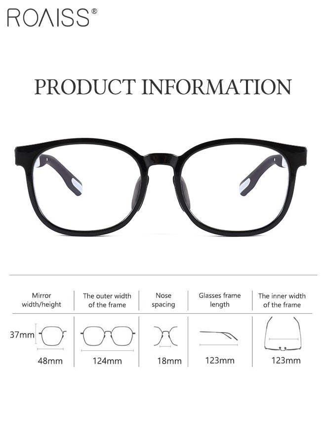 roaiss Blue Light Blocking Sunglasses for Kids Anti UV and Glare Blue Light Filter Rectangular Computer Glasses Anti Eyestrain Headache Eyewear with TR90 Temples Black  - Image 5