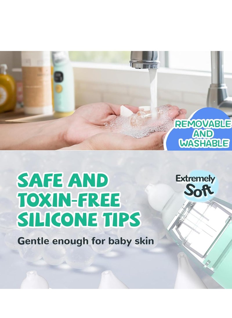 Gonice Baby Nasal Aspirator, Electric Auto Snot Remover with LED Light & Music, include 3 Tips and Tweezers, 3 Speed Suction and Low Noise, Rechargeable Nose Sucker for Snotty Kid/Nose/Children/Toddler  - Image 5