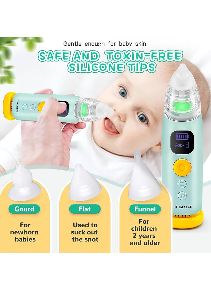 Gonice Baby Nasal Aspirator, Electric Auto Snot Remover with LED Light & Music, include 3 Tips and Tweezers, 3 Speed Suction and Low Noise, Rechargeable Nose Sucker for Snotty Kid/Nose/Children/Toddler  - Image 2