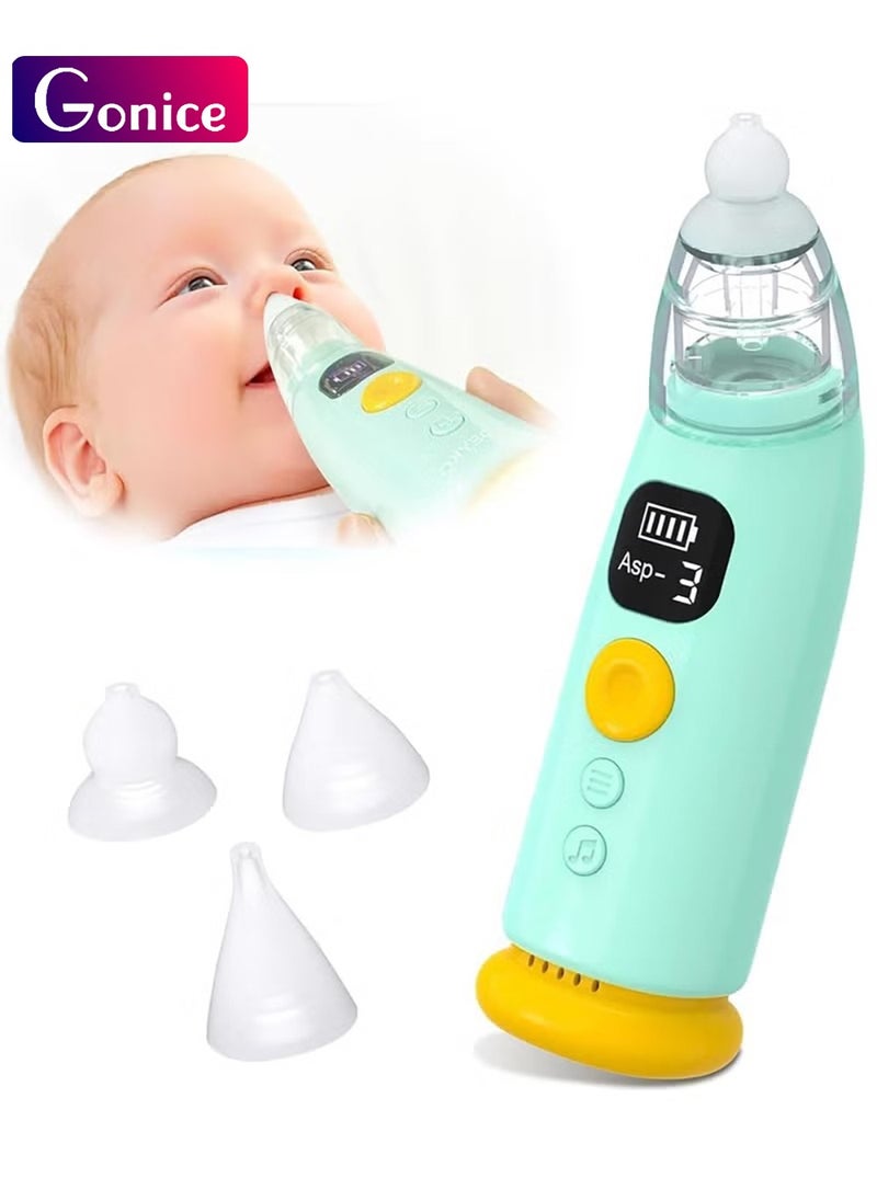 Gonice Baby Nasal Aspirator, Electric Auto Snot Remover with LED Light & Music, include 3 Tips and Tweezers, 3 Speed Suction and Low Noise, Rechargeable Nose Sucker for Snotty Kid/Nose/Children/Toddler  - Image 1