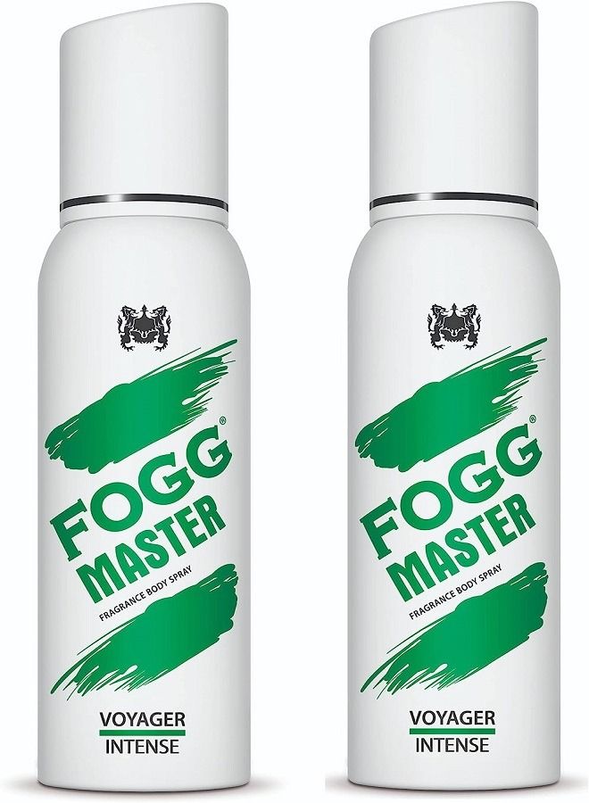 FOGG بخاخ الجسم FOGG Master Intense Voyager للرجال، عبوة من قطعتين - Image 1