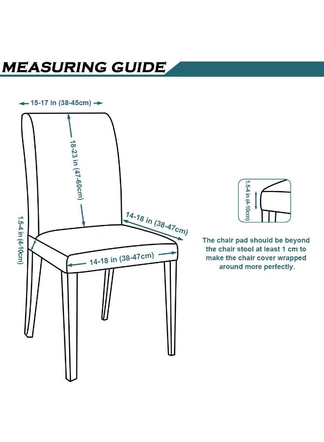 Dining Chair Covers, Set of 6, Removable Washable Solid Stretch Chair Slipcovers, Four Seasons Universal Chair Protector Covers for Kitchen, Dining Room, Hotel, Banquet - Image 2