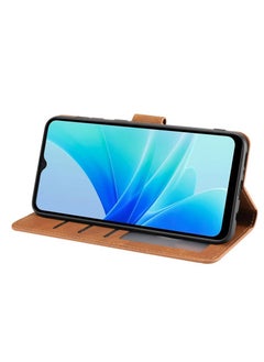 Generic For Samsung Galaxy A20/A30 Flip Full Leather Wallet Card Slot Case with Kickstand,with Strap Magnetic Closure,Included Internal Tpu Silicone Case,High Protective Compatible with Samsung Galaxy A20/A30 (6.4") (Brown)  - Image 3