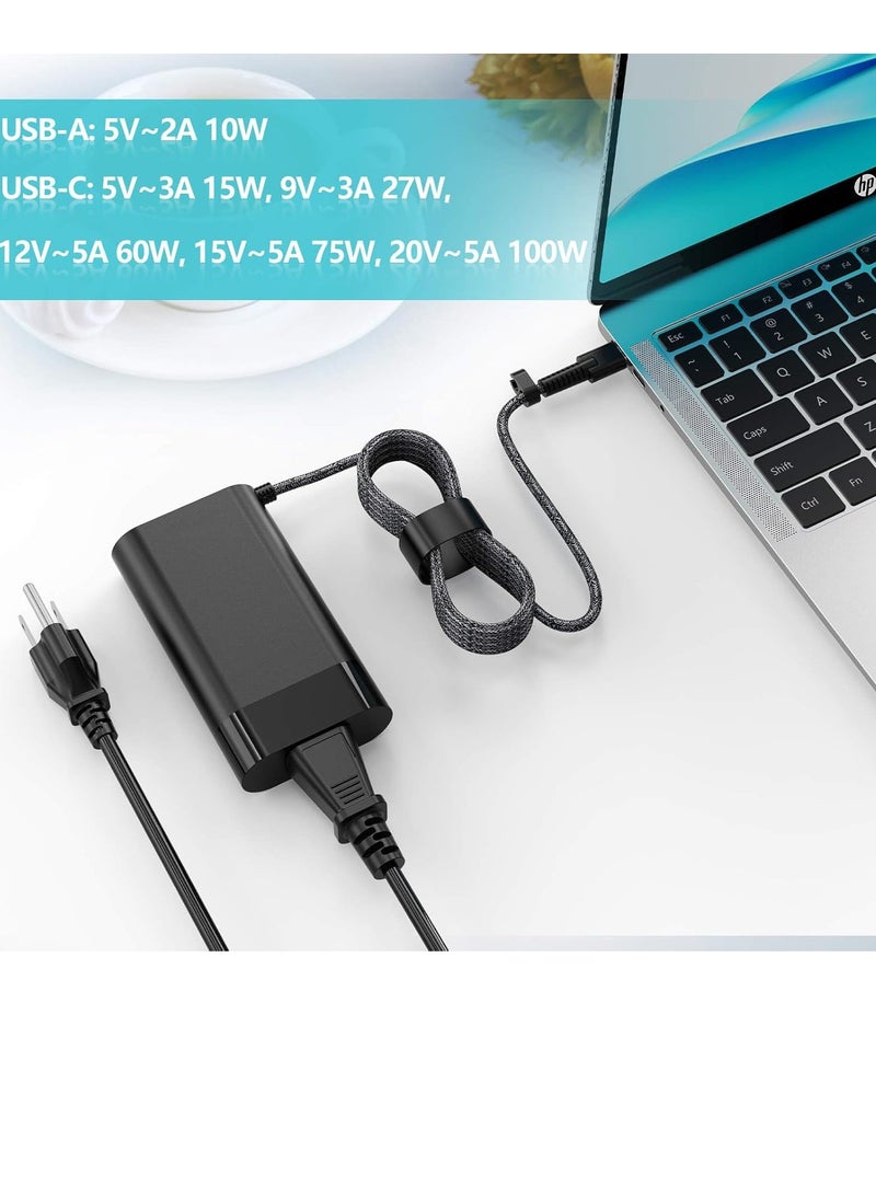 ماركة غير محددة شاحن تيار متردد 110 واط 5 امبير 20 فولت USB-C TPN-DA24 من لوبينجيواي لاجهزة اتش بي سبكتر X360 اليت بوك x360 اتش بي كروم بوك 14 14A G5 11 11A G6 EE G7 G8 X360 سلك محول امدادات الطاقة للابتوب  - Image 5