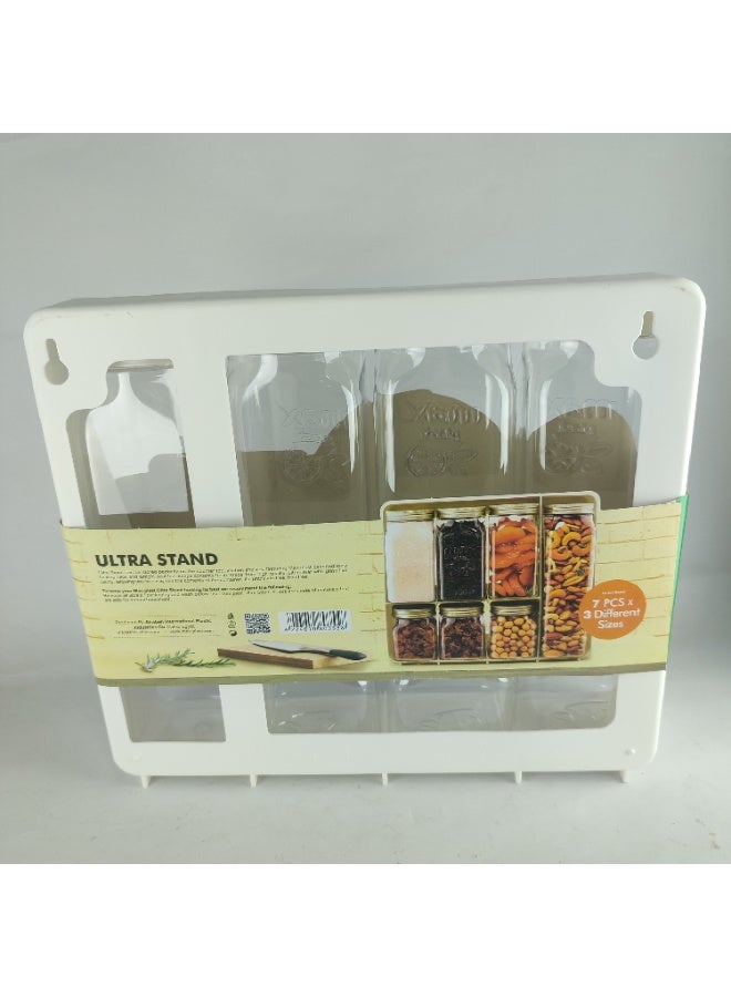 ماكس بلاست مجموعة مرطبان توابل بلاستيكي مع حامل من ماكس بلاست - Image 4