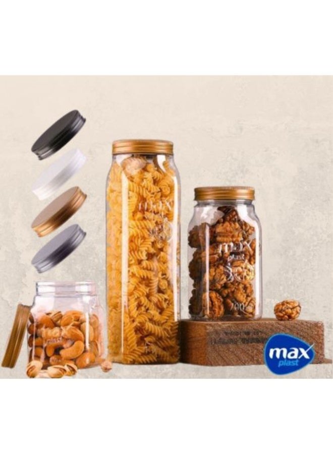 ماكس بلاست مجموعة مرطبان توابل بلاستيكي مع حامل من ماكس بلاست - Image 3