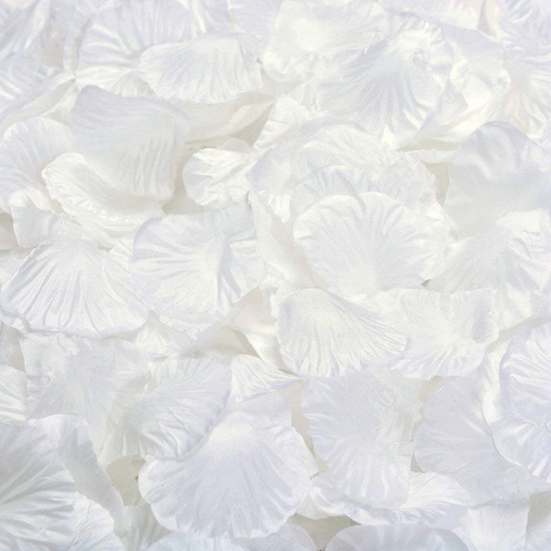 CODE FLORIST 2200 PCS Silk Rose Petals Wedding Flower Decoration (White) - Image 1