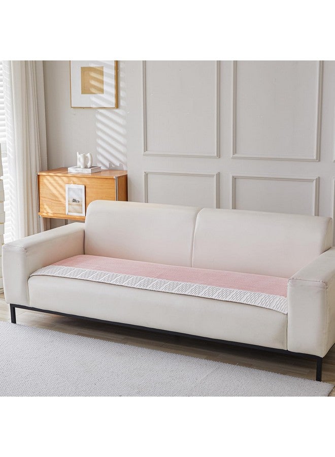 House of Quirk Sofa Covers Corduroy French Style Sofa Furniture Protector 1/2/3/4 Seater Sofa Cover Anti-Slip Sofa Slipcover (Four Seater, Peach, 70x210cm) - Image 1