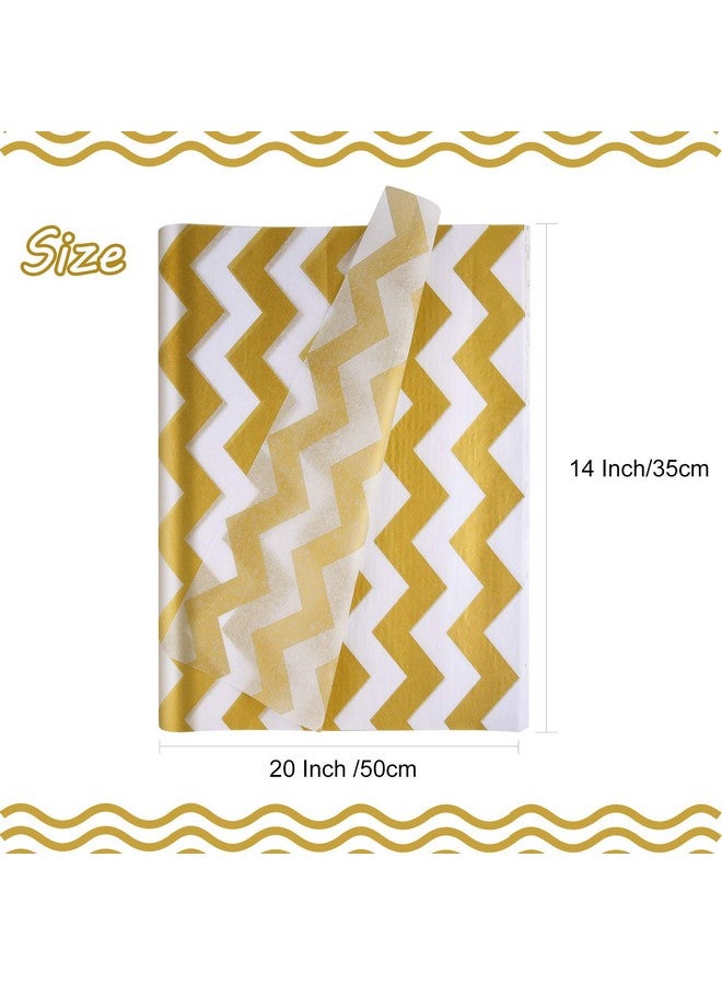 MIAHART 60 Pcs Gold White Tissue Paper Bulk 3 Style Decorative Metallic Wrapping Paper For Gift Bags Birthday Christmas Party Decoration Diy Arts Crafts Gold Dot Wave Design Patterned(60 Sheet) - Image 4