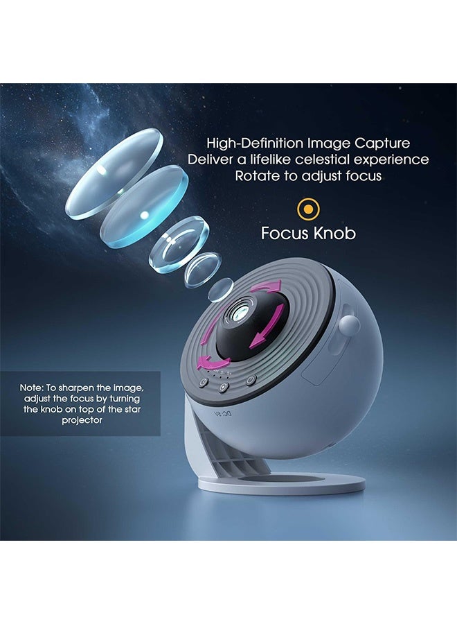 HaHaHai Star Projector, Planetarium Projector for Bedroom Ultra Clear Galaxy Night Light with 4K Replaceable 13 Galaxy Discs 360 Degree Rotation Real Sky Light - Image 2
