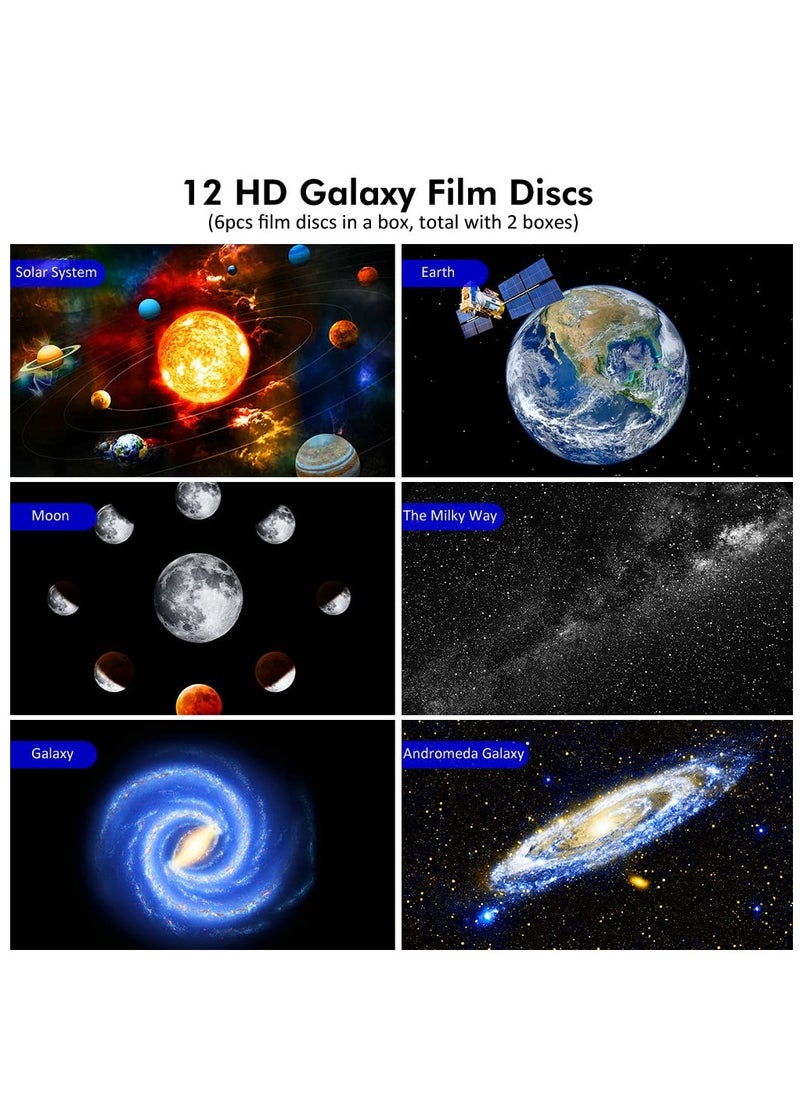 HaHaHai - Star Projector, Planetarium Projector for Bedroom Ultra Clear Galaxy Night Light with 4K Replaceable 12 Galaxy Discs 360 Degree Rotation Real Sky Light - Image 1