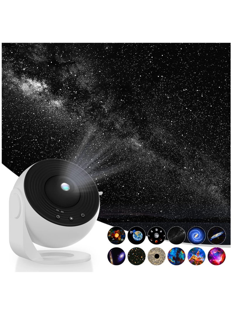 HaHaHai - Star Projector, Planetarium Projector for Bedroom Ultra Clear Galaxy Night Light with 4K Replaceable 12 Galaxy Discs 360 Degree Rotation Real Sky Light - Image 1