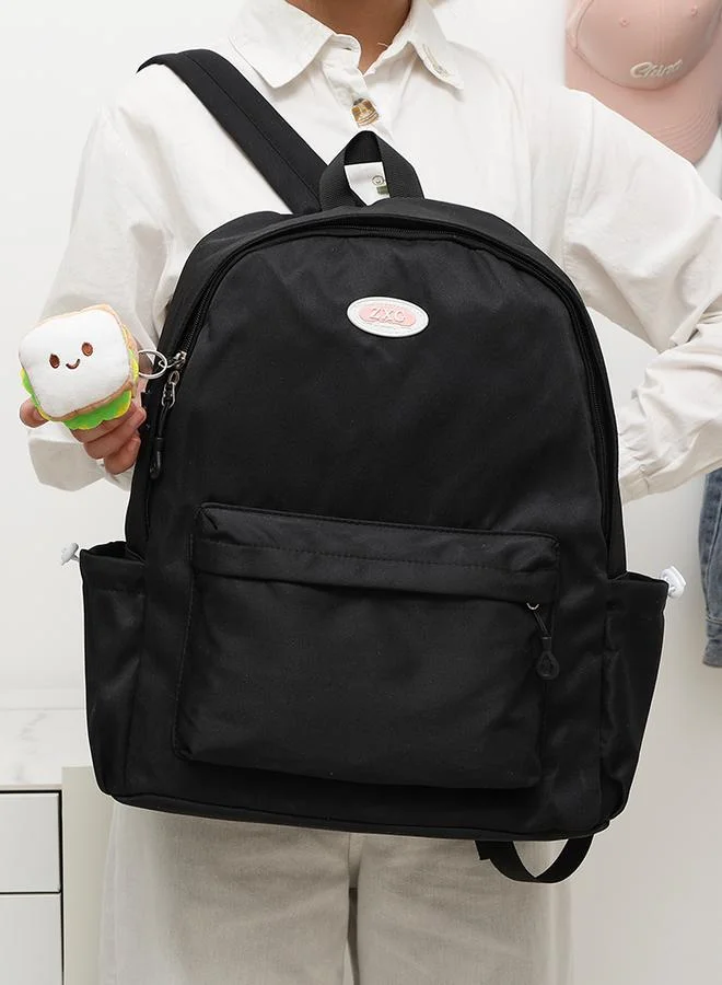 Take Two Black Polyester School Backpack