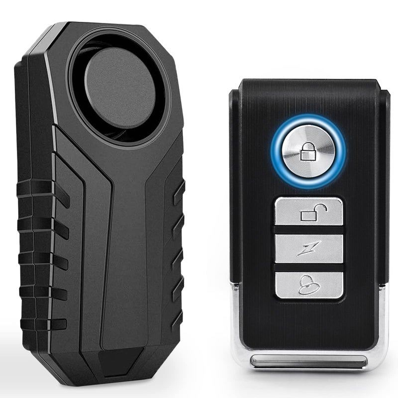 Bicycle Alarm, Wireless Anti-Theft Burglar Security Alarm for Bike Motorcycle Car Vehicles Door Window, 113db Super Loud and Waterproof (Remote Control Included) - Image 1
