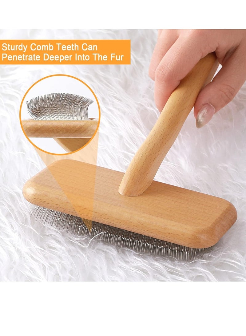 BIGTHREE Carpet Rake, Sheepskin Wool Brush and Sheepskin Brush Cleaner Comb, More Suitable for Pile Carpets/Rugs, for Carding Fur, Removes Tangles, Dander, Dirt, Restore Carpets Softness and Texture - Image 2