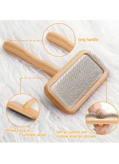 BIGTHREE Carpet Rake, Sheepskin Wool Brush and Sheepskin Brush Cleaner Comb, More Suitable for Pile Carpets/Rugs, for Carding Fur, Removes Tangles, Dander, Dirt, Restore Carpets Softness and Texture  - Image 4
