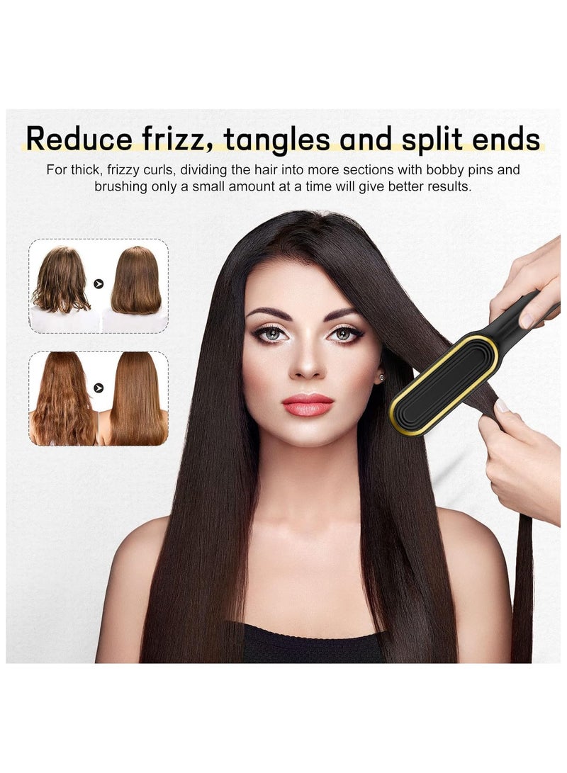 IMPERIUM Hair Care Straightener Brush with Thermostatic Control, Anti-Scalding Design, 360-Degree Rotating Base Cord,Hair Styler for Men & Women, Suitable for Home, Travel, Salon, All Hair - Image 3