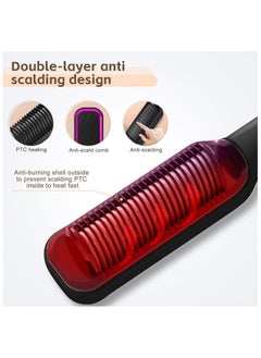 IMPERIUM Hair Care Straightener Brush with Thermostatic Control, Anti-Scalding Design, 360-Degree Rotating Base Cord,Hair Styler for Men & Women, Suitable for Home, Travel, Salon, All Hair  - Image 5