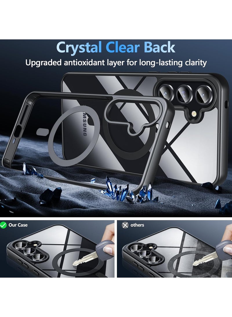 general Samsung Galaxy A55 5G Phone Case with Screen Protector, Magnetic Shockproof Rugged Heavy Duty Protection Slim Transparent Case - Image 5