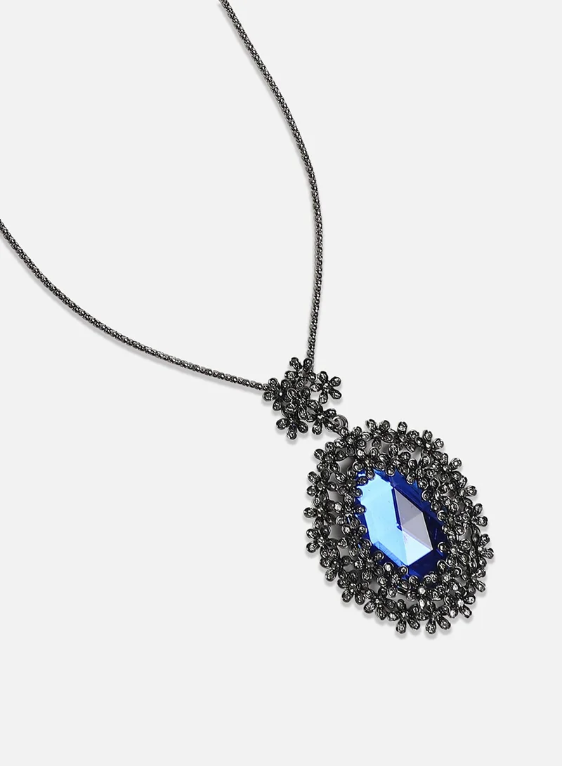 SOHI Blooming Bauble Artificial Pendant Necklace Jewellery